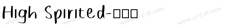 High Spirited字体转换